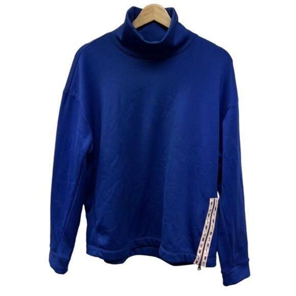 Nike Mock Turtleneck Royal Blue Pullover With Side Zip - Picture 1 of 8